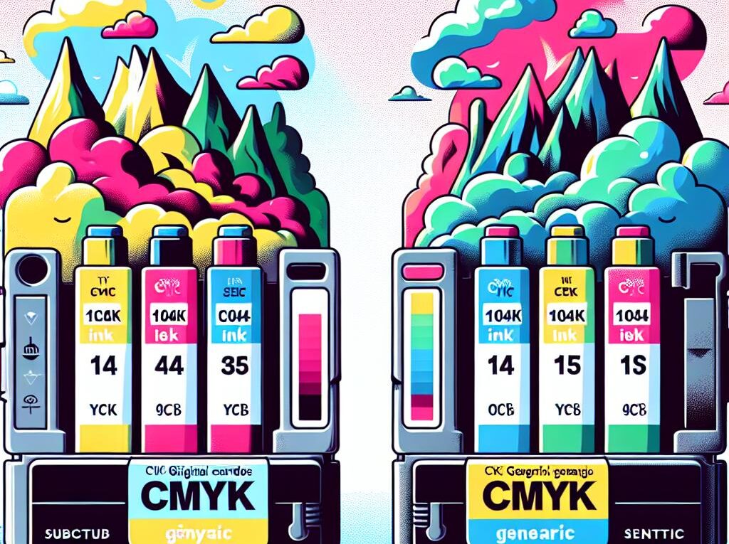 Tusze Epson 104 CMYK - Porównanie zamienników i oryginalnych wkładów